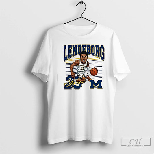 Classic Valiant University Of Michigan Basketball Yaxel Lendeborg Caricature T-Shirts, Hoodie, Sweatshirt
