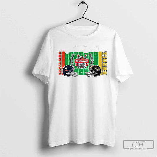 Classic Virginia Cavaliers Vs Missouri Tigers 2025 Taxslayer Gator Bowl Helmet Christmas T Shirts Sweater Hoodie, Sweatshirt