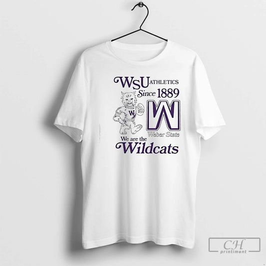 Classic Wsu Athletics Since 1889 Waldo Weber State University Athletics We Are The Wildcats T-Shirts, Hoodie, Sweatshirt