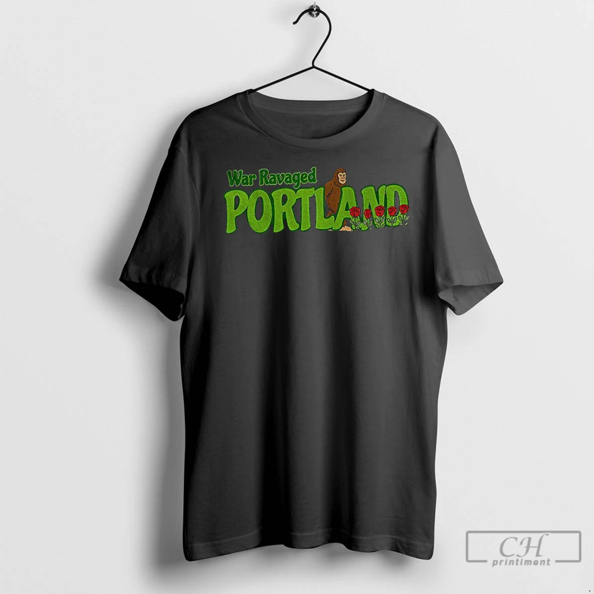 Classic War Ravaged Portland Bigfoot Graphic
