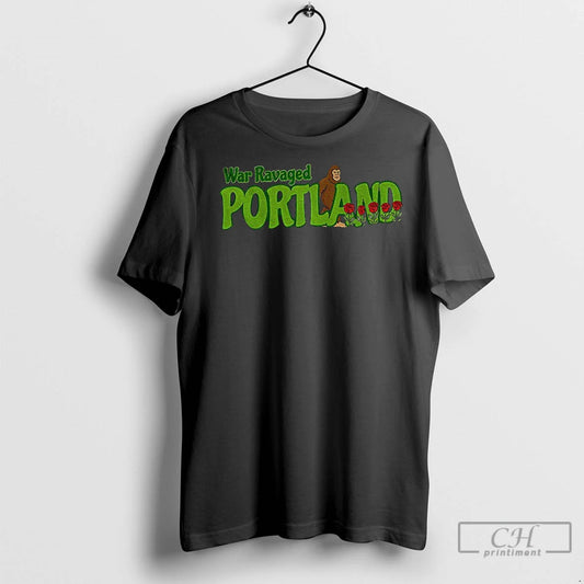 Classic War Ravaged Portland Bigfoot Graphic