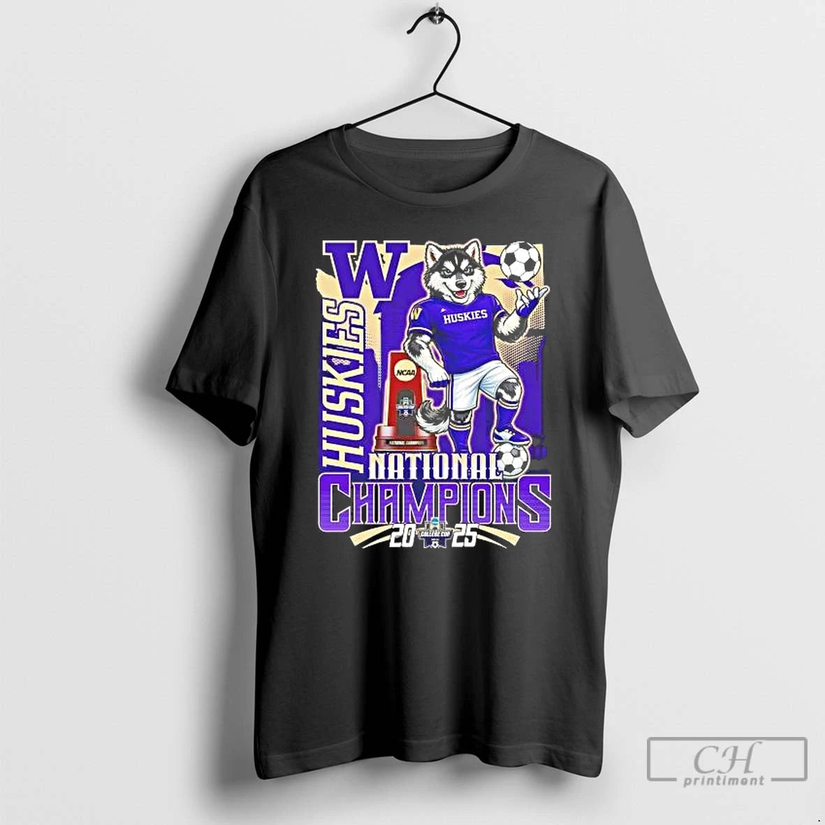 Classic Washington Huskies 2025 Ncaa Mens College Cup National Champions Mascot T-Shirts, Hoodie, Sweatshirt
