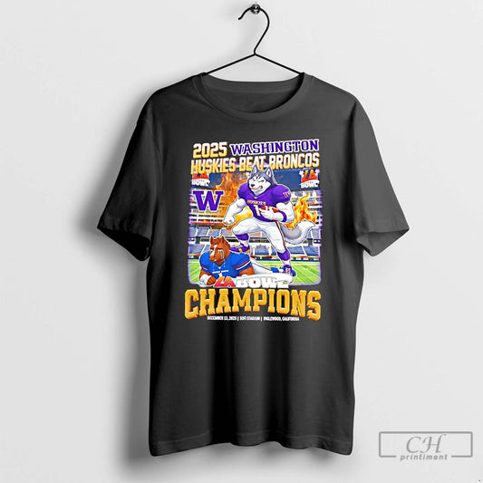 Classic Washington Huskies Beat Broncos 2025 La Bowl Champions Mascot T-Shirts, Hoodie, Sweatshirt | AU18TeeNovaLab.com