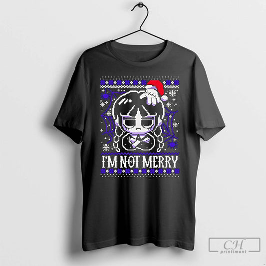 Classic Wednesday Im Not Merry Ugly Christmas T-Shirts, Hoodie, Sweatshirt | AU18TeeNovaLab.com
