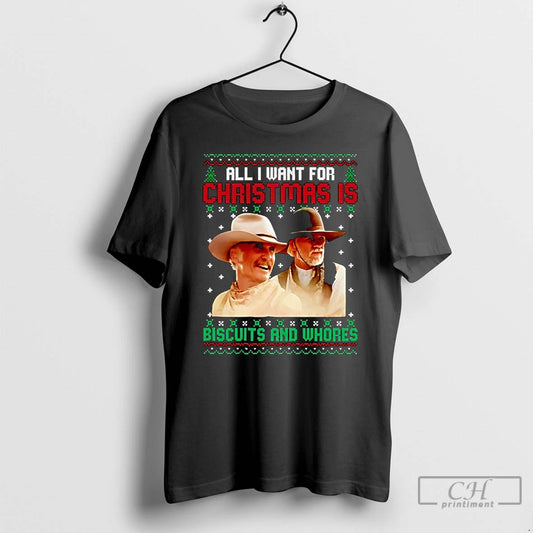 Classic Western Cowboys Biscuits And Whores Christmas Christmas T-Shirts, Hoodie, Sweatshirt | AU18TeeNovaLab.com