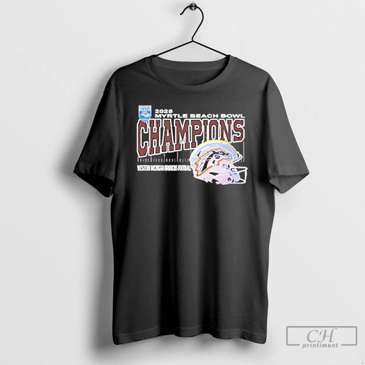 Classic Western Michigan Broncos 2025 Myrtle Beach Bowl Champions Helmet T-Shirts, Hoodie, Sweatshirt | AU18TeeNovaLab.com