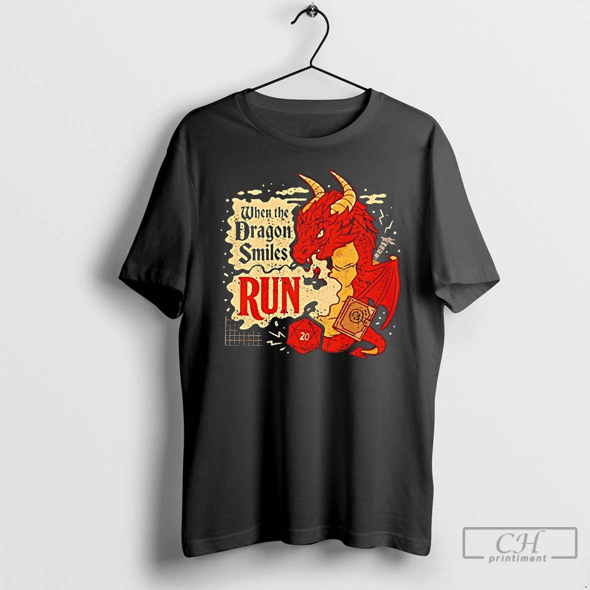 Classic When The Dragon Smiles Run D20 T-Shirts, Hoodie, Sweatshirt | AU18TeeNovaLab.com