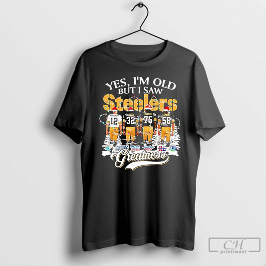 Classic Yes Im Old But I Saw Pittburgh Steelers Greatness Christmas T Shirts