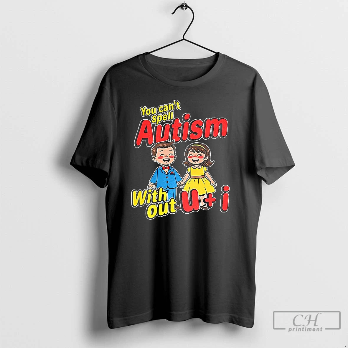 Classic You Cant Spell Autism Without U And I Cartoon T-Shirts, Hoodie, Sweatshirt | AU18TeeNovaLab.com