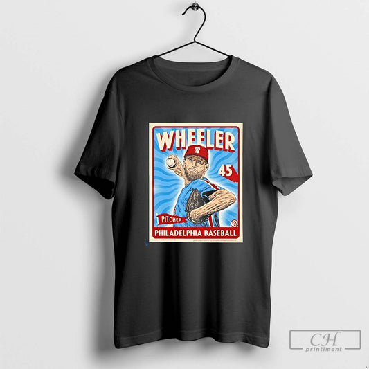 Classic Zack Wheeler Pitcher Philadelphia Phillies No 45 Blackshirt T Shirts