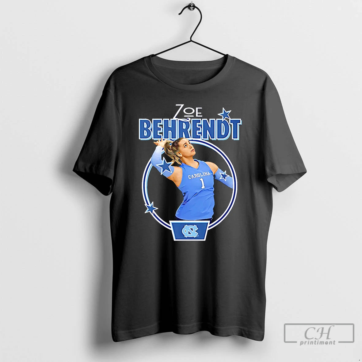 Classic Zoe Behrendt Unc Volleyball Portrait T Shirts