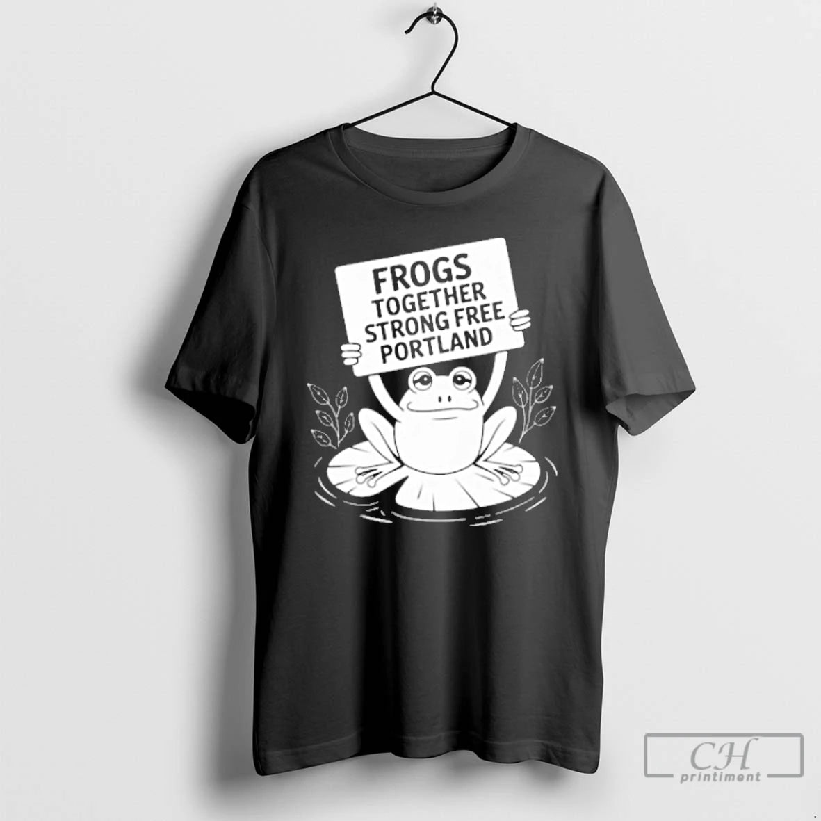 Classic Frogs Together Strong Free Portland T Shirts