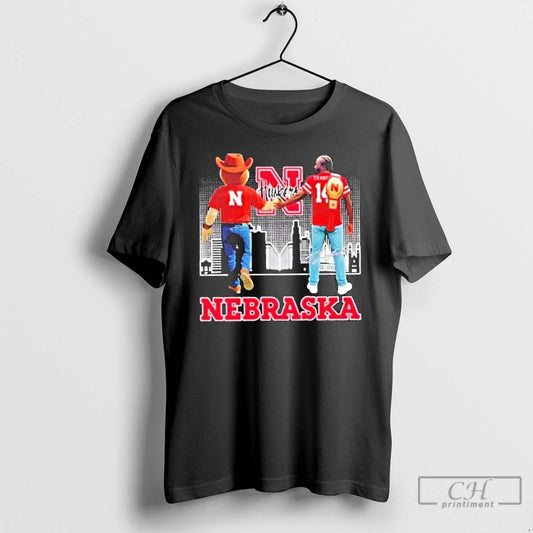 Classic Nebraska Huskers Mascot X Terence Crawford Skyline T Shirts