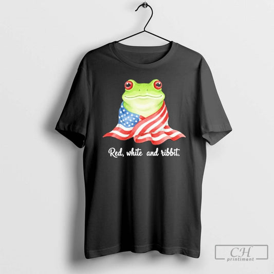 Classic Red White And Ribbit Free Portland Frog Protest T Shirts