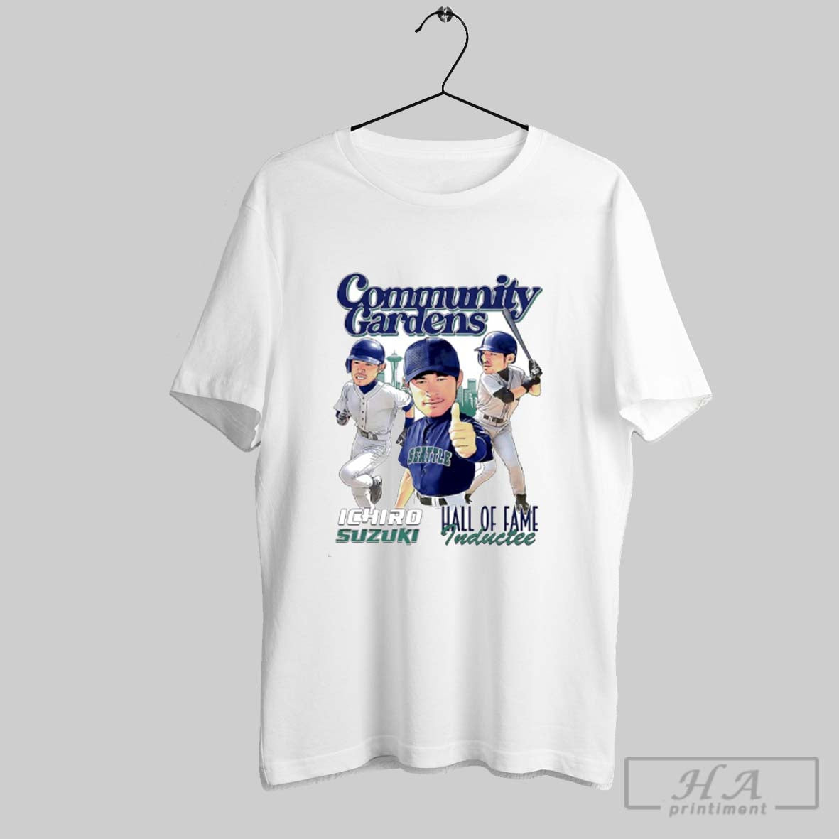 Community Gardens Ichiro Suzuki 51 Seattle Mariners 2025 Hall Of Fame Inductee Caricature