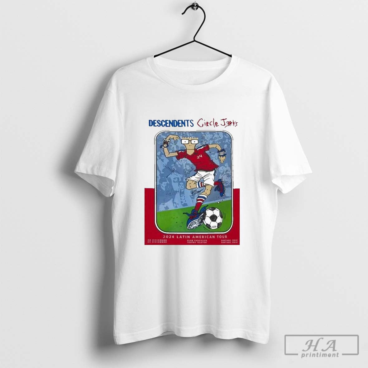 Descendents Circle Jerks 2024 Latin American Tour Santiago Chile T Shirts