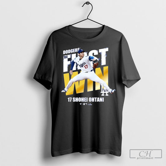Funny Shohei Ohtani Los Angeles Dodgers First Win Victory Commemorative Mlb 2025 Fan Gear