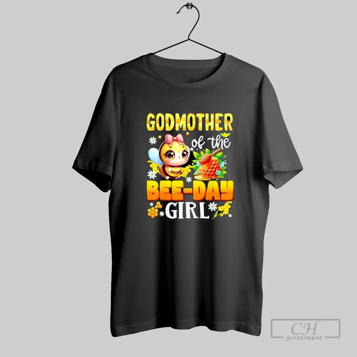 Godmother Of The Bee Day Girl Cute Bee Honeycomb