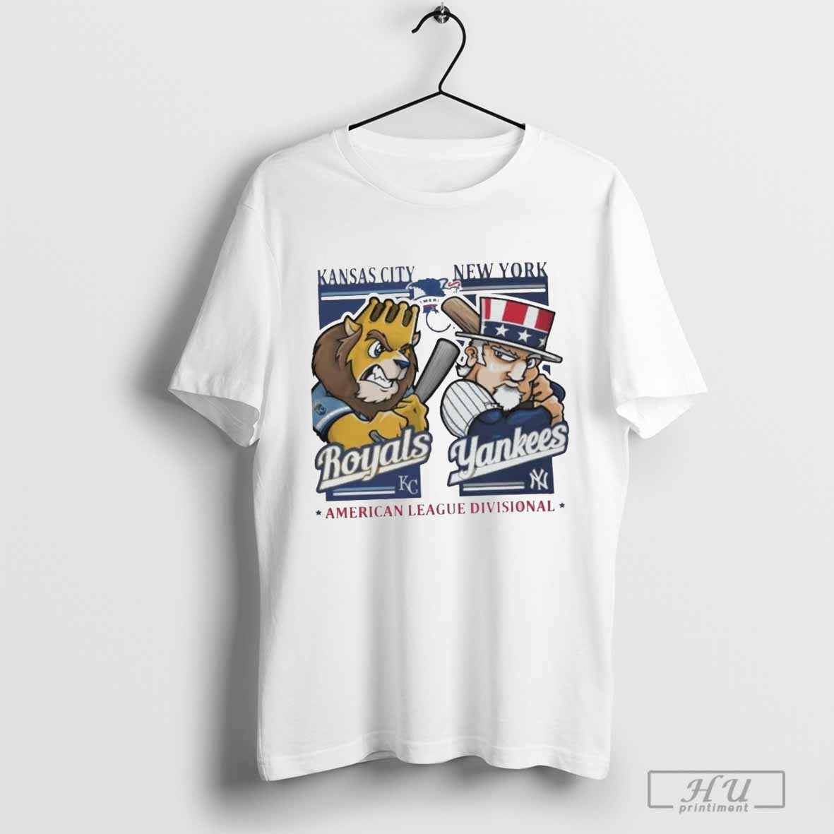 Kansas City Royals Vs New York Yankees Mlb American League Divisionals Mascots Logo