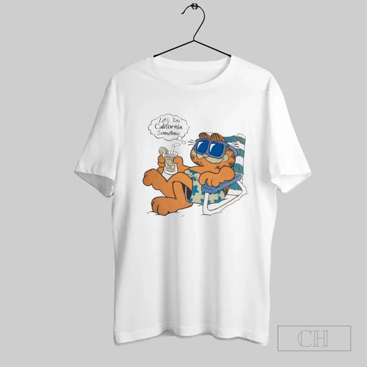 Kbzzu0gp Lets Do California Sometime Orange Cat Beach T-Shirts, Hoodie, Sweatshirt | AU18TeeNovaLab.com
