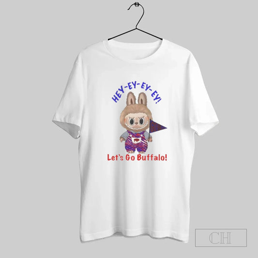 Labubu Holding Go Bill Flag Hey Ey Ey Ey Let_s Go Buffalo