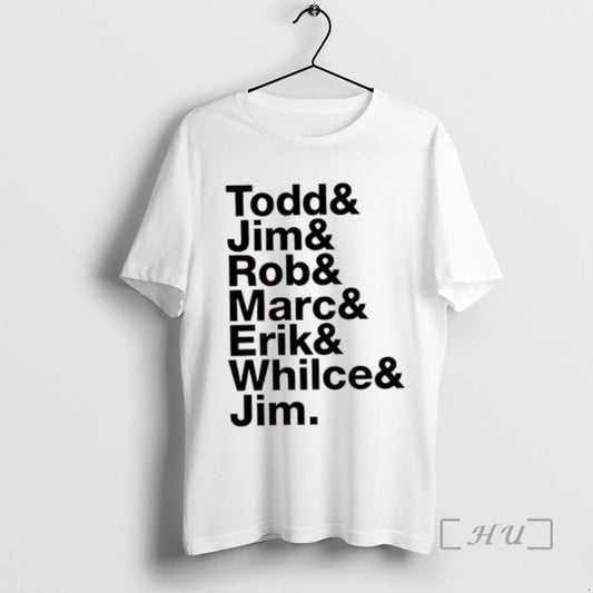 Limited Edition List Names Todd Jim Rob Marc Erik Whilce Jim