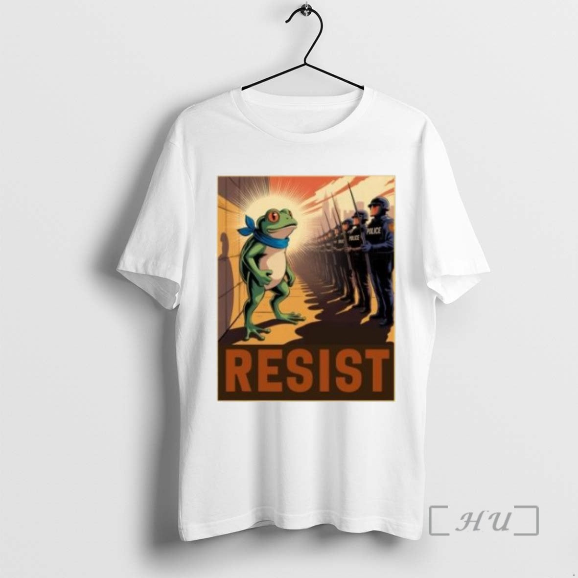 Limited Edition Resist Police Portland Frog Protest Vintage