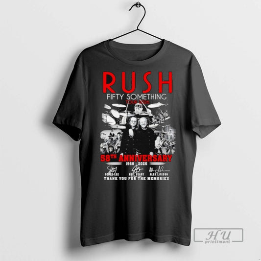 Limited Edition Rush Fifty Something Tour 58th Anniversary 1968 2026 Thank You For The Memories