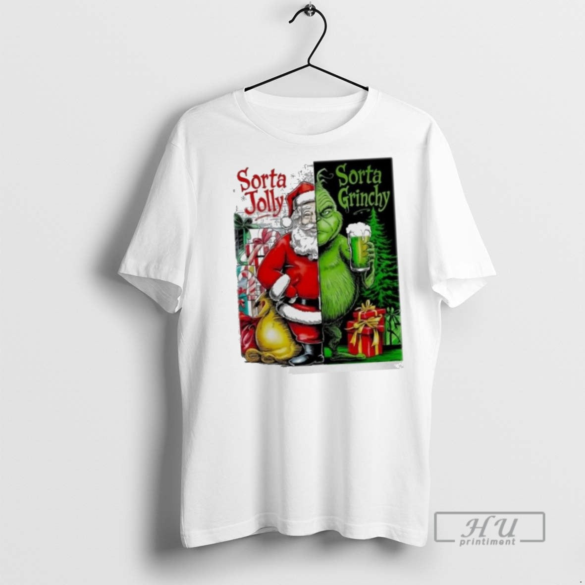 Limited Edition Santa Claus X Grinch Sorta Jolly Sorta Grinch Christmas 2025 Graphic