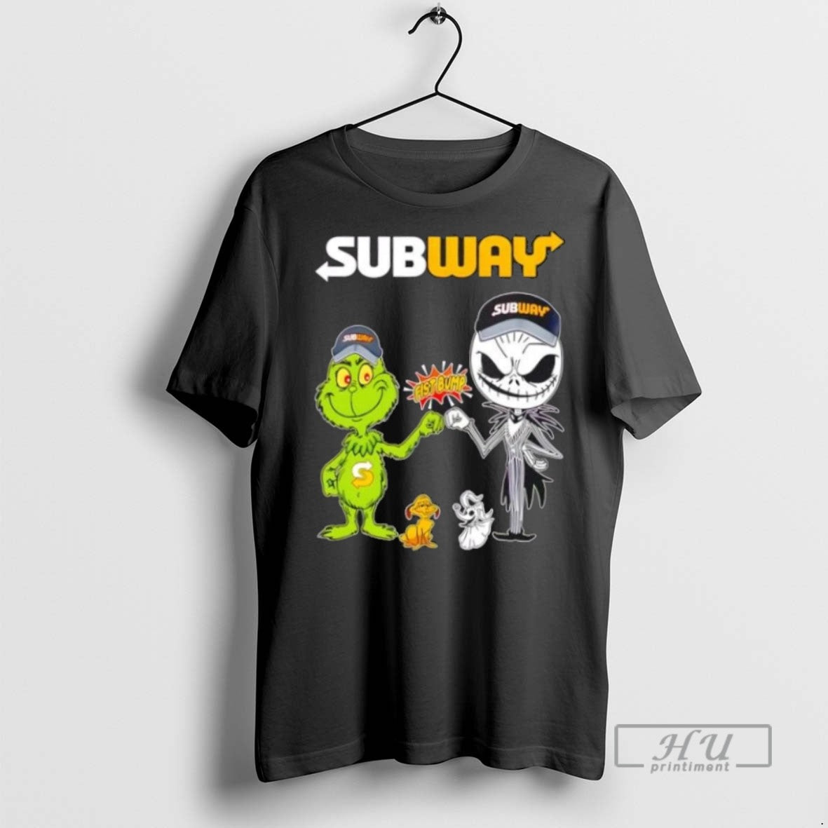 Limited Edition Subway X Grinch And Jack Skellington Fist Bump Uniwilling Friends Graphic