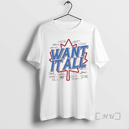 Limited Edition Toronto Blue Jays 2025 American League Champions Want It All Signature T Shirts