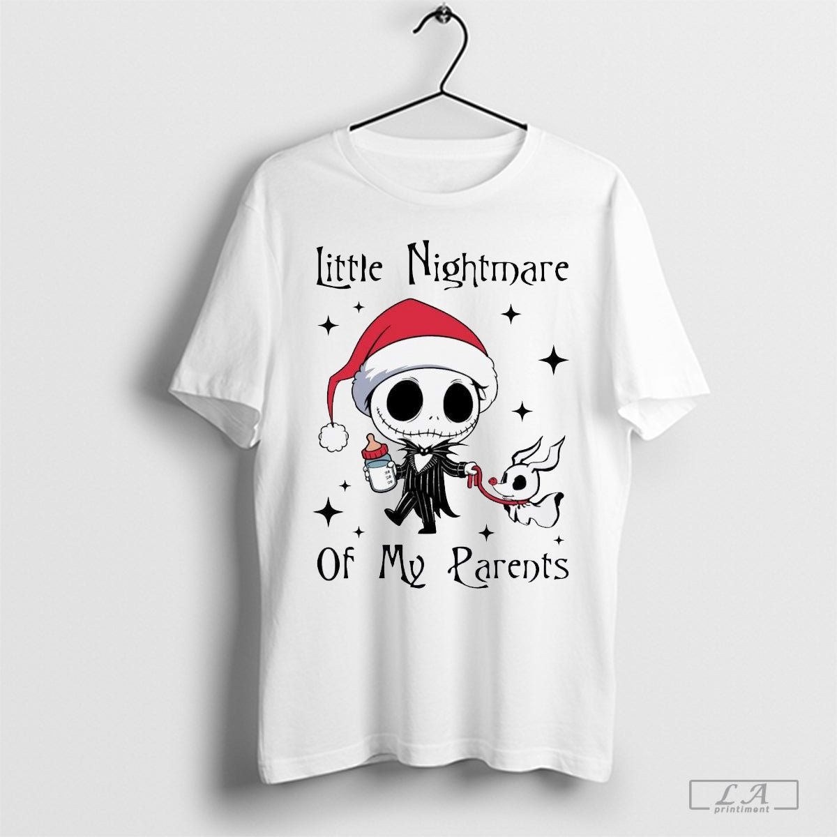 Little Nightmare Of My Parents Jack Skellington Santa Hat