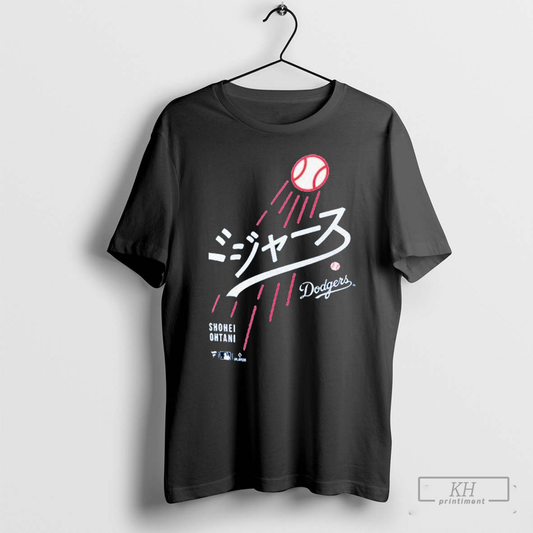 Los Angeles Dodgers Shohei Ohtani Japanese Letters T Shirts