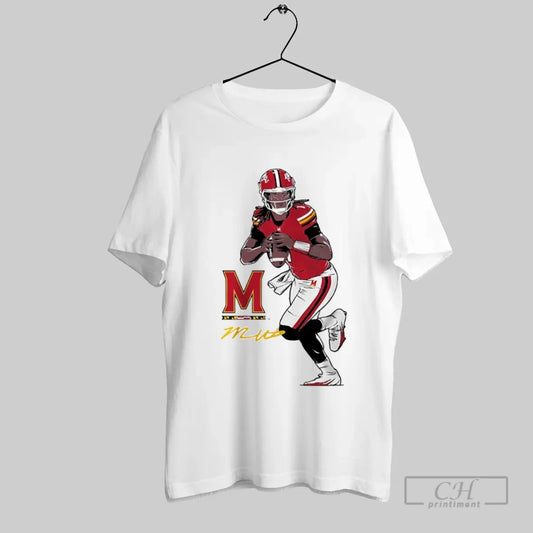 Maryland Terrapins Football Malik Washington Superstar Pose Signature