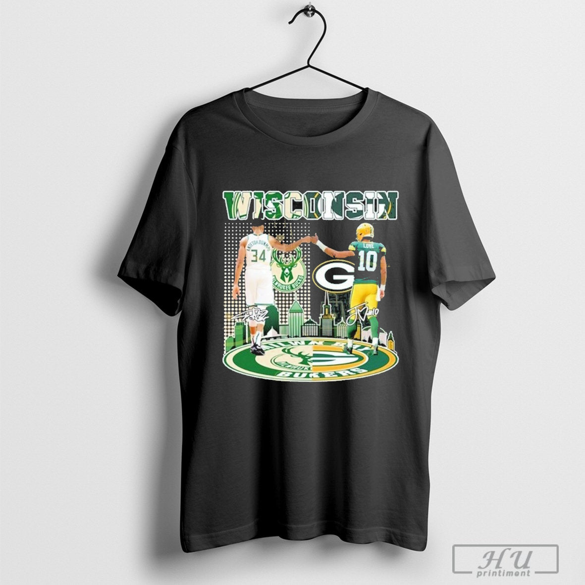 Milwaukee Bucks X Green Bay Packers Signature T Shirts
