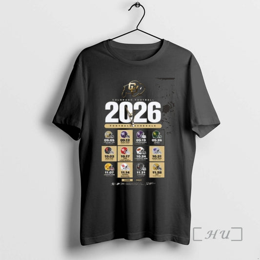 New Colorado Buffaloes Football Ncaa Schedule Season 2026 T-Shirts, Hoodie, Sweatshirt | AU18TeeNovaLab.com