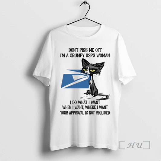 New Dont Piss Me Off Im A Grumpy Cat Usps Woman Premium T Shirts Sweater Hoodie, Sweatshirt | AU18TeeNovaLab.com