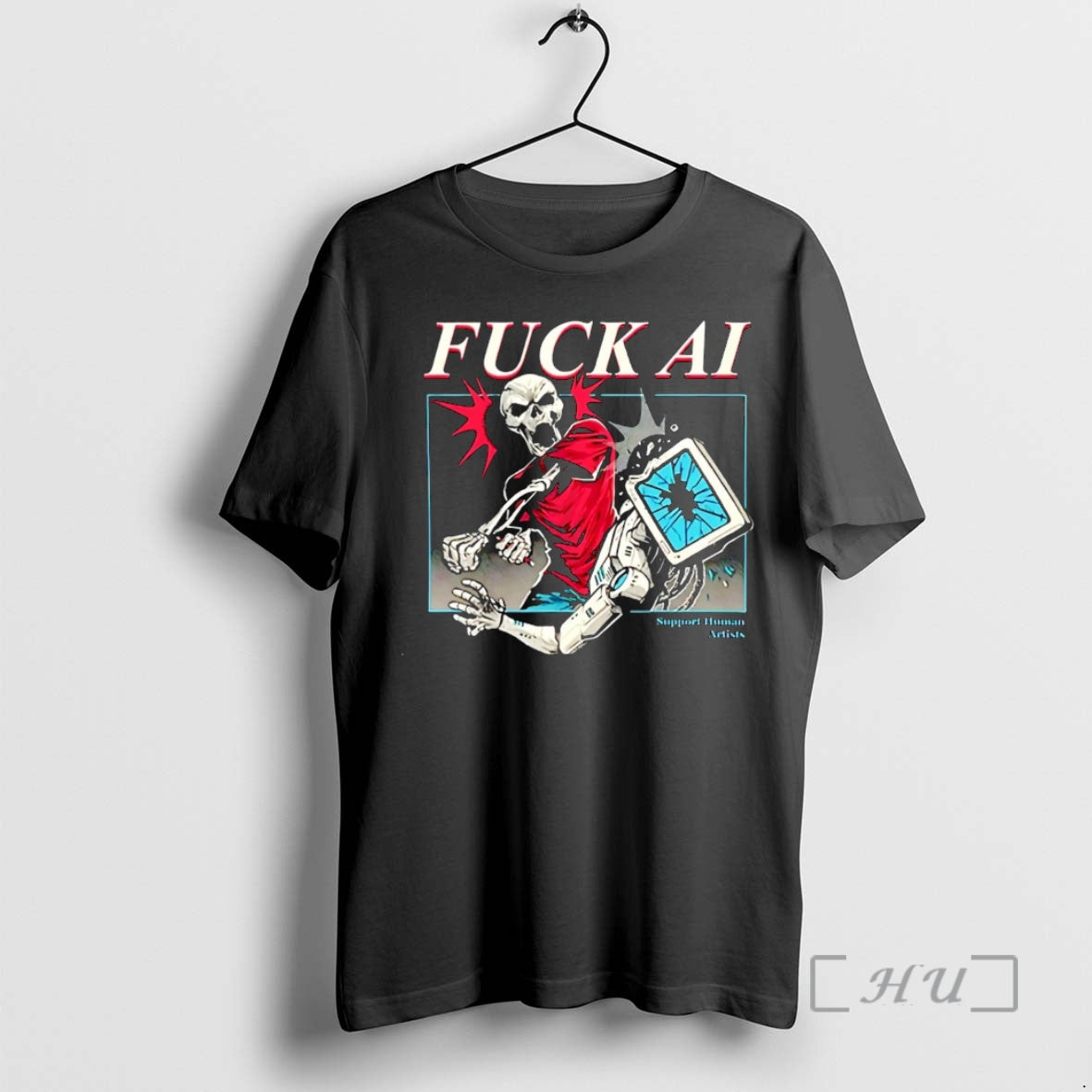 New Fuck Ai Support Human Artists Christmas T-Shirts, Hoodie, Sweatshirt | AU18TeeNovaLab.com