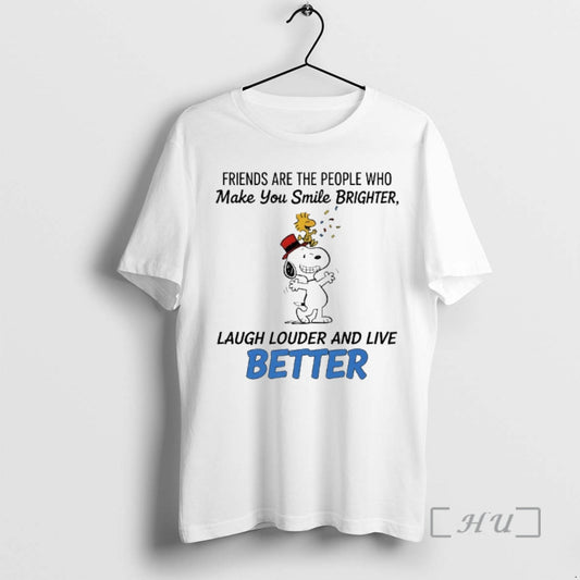 New Grinch And Woodstock Friends Are The People Who Make You Smile Brighter Laugh Louder T-Shirts, Hoodie, Sweatshirt