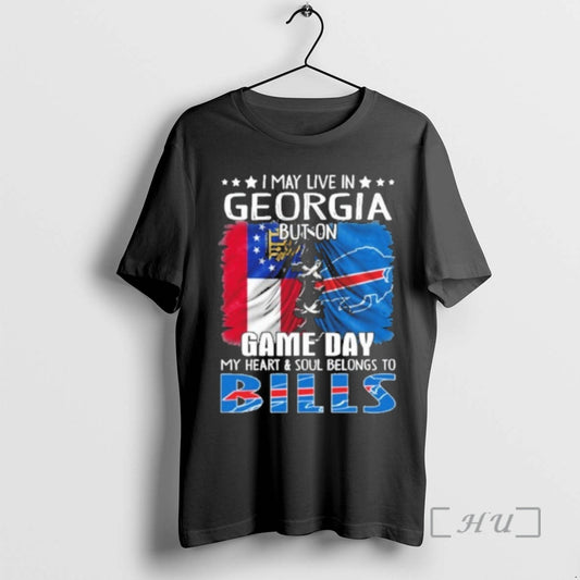 New I May Live In Georgia But On Gameday My Heart And Soul Belongs To T-Shirts, Hoodie, Sweatshirt | AU18TeeNovaLab.com