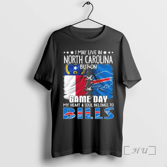 New I May Live In North Carolina But On Gameday My Heart And Soul Belongs T-Shirts, Hoodie, Sweatshirt | AU18TeeNovaLab.com