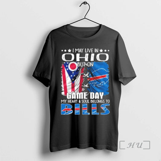 New I May Live In Ohio But On Gameday My Heart And Soul Belongs To T-Shirts, Hoodie, Sweatshirt | AU18TeeNovaLab.com