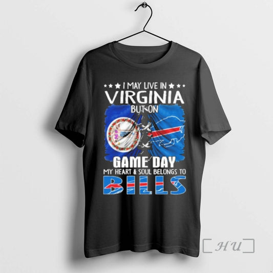 New I May Live In Virginia But On Gameday My Heart And Soul Belongs To T-Shirts, Hoodie, Sweatshirt | AU18TeeNovaLab.com