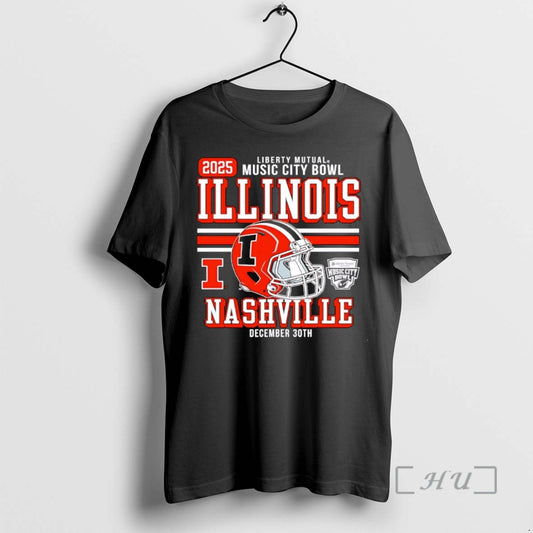 New Illinois Football 2025 Music City Bowl Helmet Christmas T-Shirts, Hoodie, Sweatshirt | AU18TeeNovaLab.com
