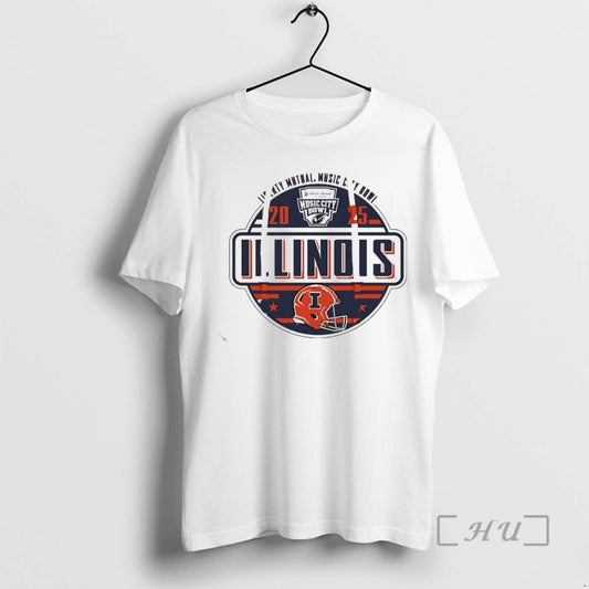 New Illinois Football 2025 Music City Bowl Logo Christmas T-Shirts, Hoodie, Sweatshirt | AU18TeeNovaLab.com