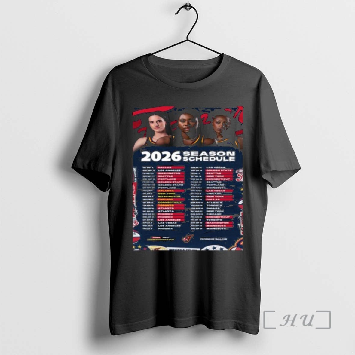 New Indiana Fever Basketball Wnba 2026 Season Schedule T-Shirts, Hoodie, Sweatshirt | AU18TeeNovaLab.com