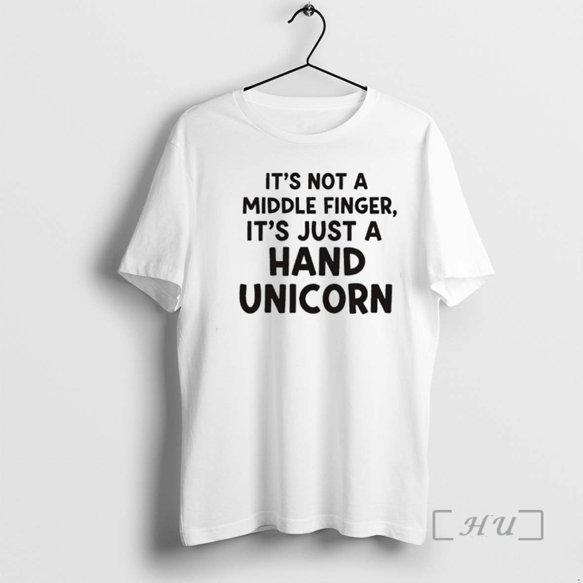 New Its Not A Middle Finger Im Just Making A Hand Unicorn Text Premium T-Shirts, Hoodie, Sweatshirt | AU18TeeNovaLab.com