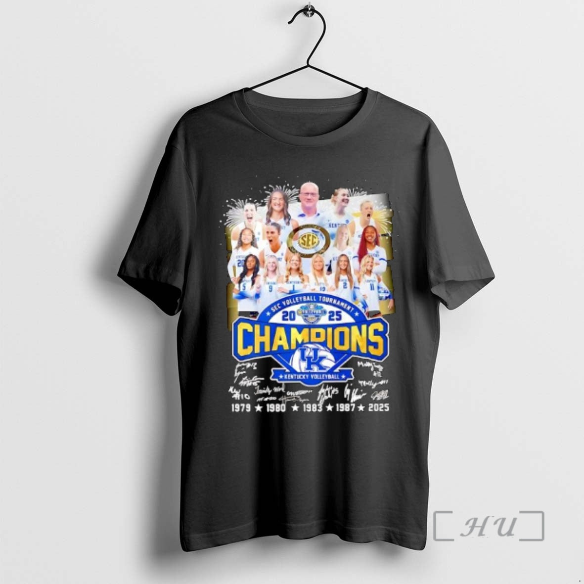 New Kentucky Wildcats 2025 Sec Volleyball Tournament Champions Signature Ornaments T-Shirts, Hoodie, Sweatshirt
