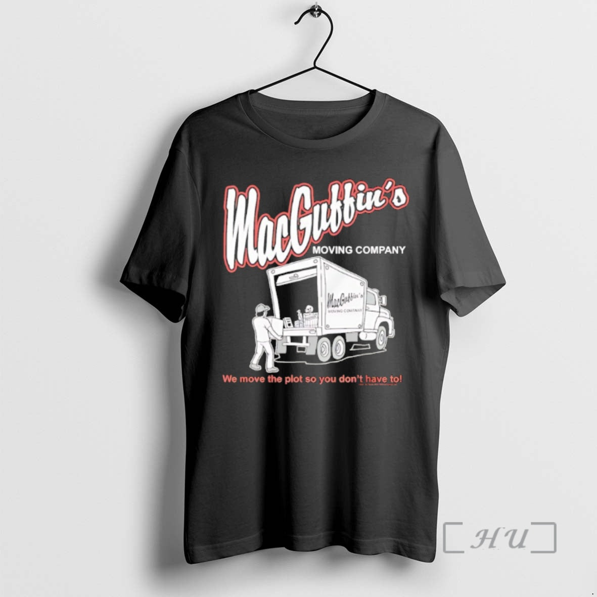 New Macguffins Moving Company We Move The Plot So You Dont Have To Premium T-Shirts, Hoodie, Sweatshirt | AU18TeeNovaLab.com