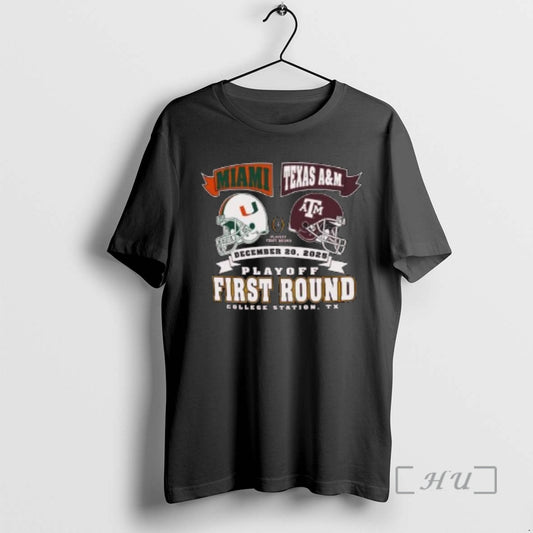 New Miami Vs Texas Am Cfp Round 1 Head 2 Head Helmet Dec 20 2025 T-Shirts, Hoodie, Sweatshirt | AU18TeeNovaLab.com